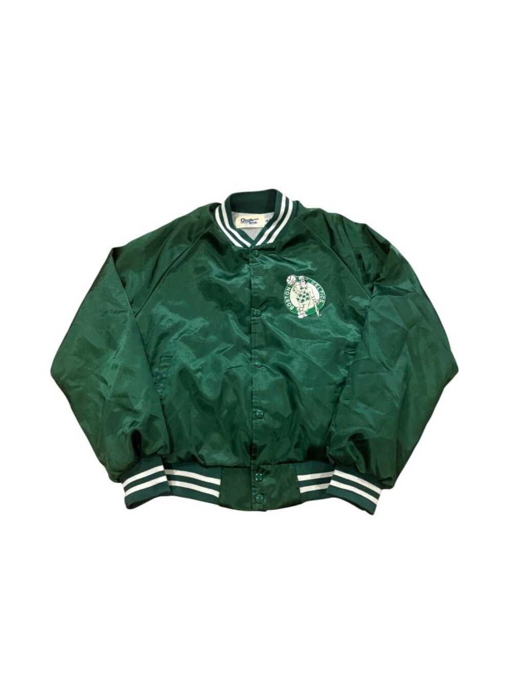 Vintage 90s Chalk Line Boston Celtics NBA Basketball Satin Jacket Green Medium